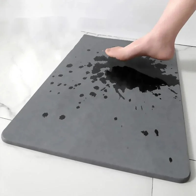 Bamboo Bath Mat - Diatomite Mat Stone Bath Mat Super
