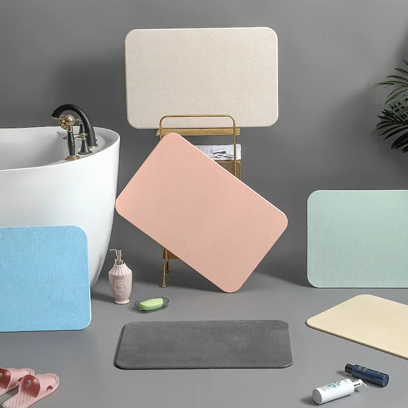 Diatomite Mat Stone Bath Mat S - огляд і ціна Bamboo Bath Mat