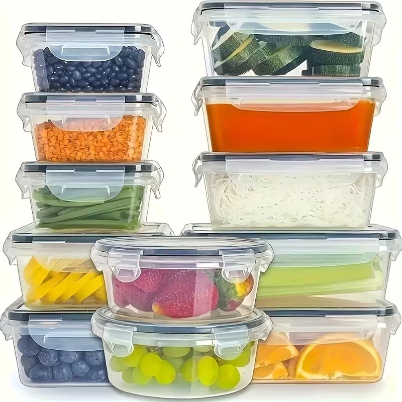 4-Piece Clear Food Storage Con - огляд і ціна Health Wellness Lifestyle