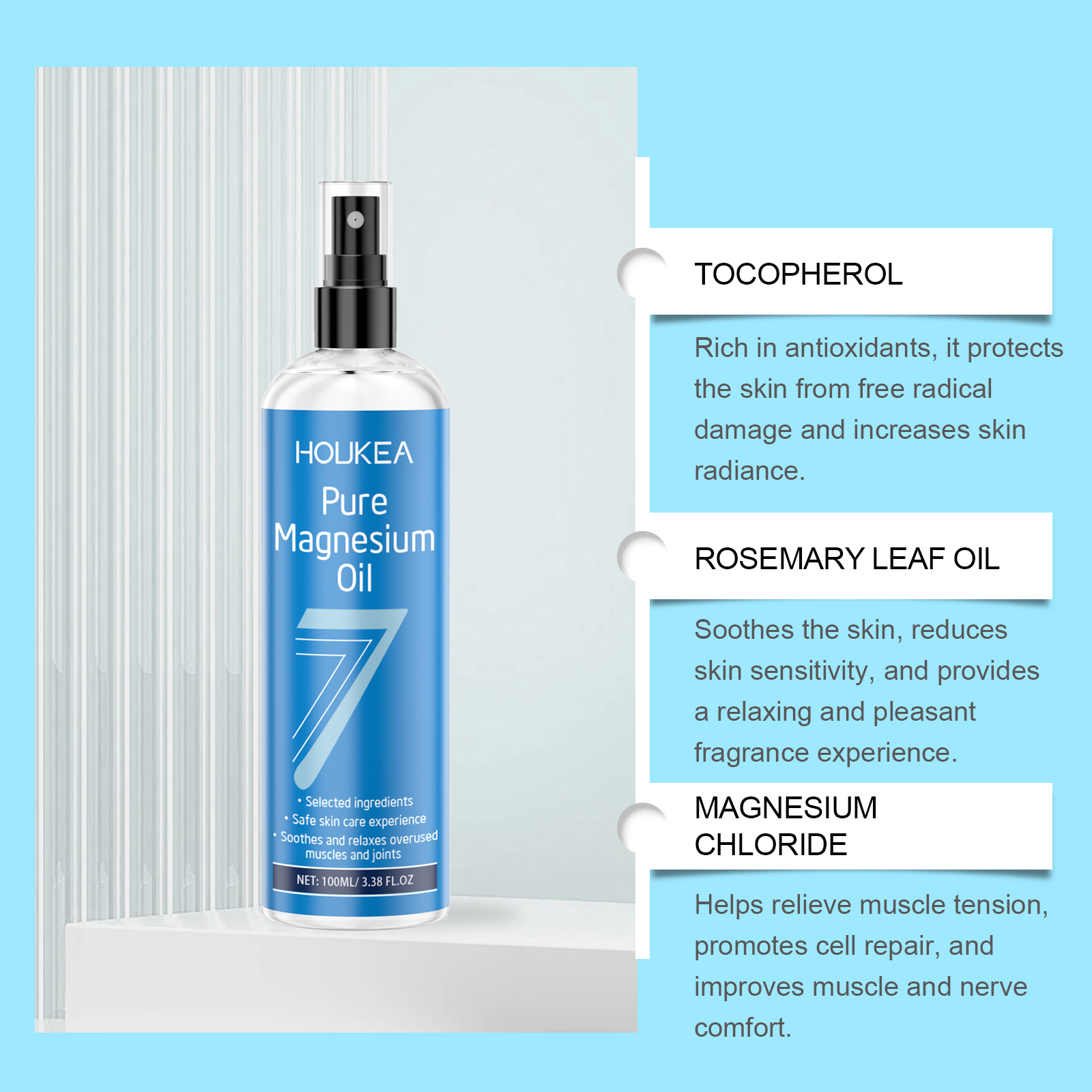 Pure Magnesium Oil Spray Grade - огляд і ціна Bath Salts Magnesium