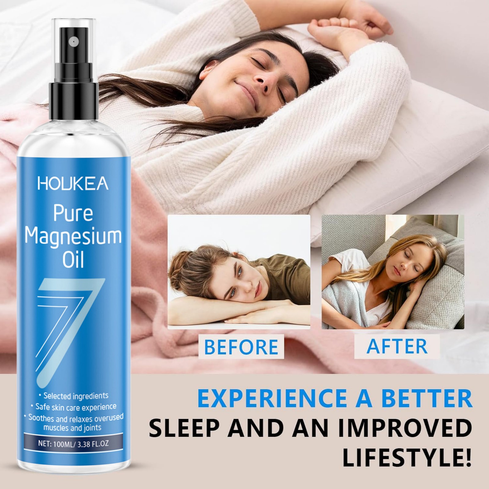 Pure Magnesium Oil Spray 100ml - огляд і ціна Bath Salts Magnesium