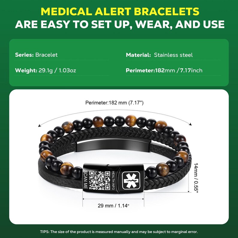 Natural Tiger Eye Stone Medica - огляд і ціна Health Wellness Bracelet